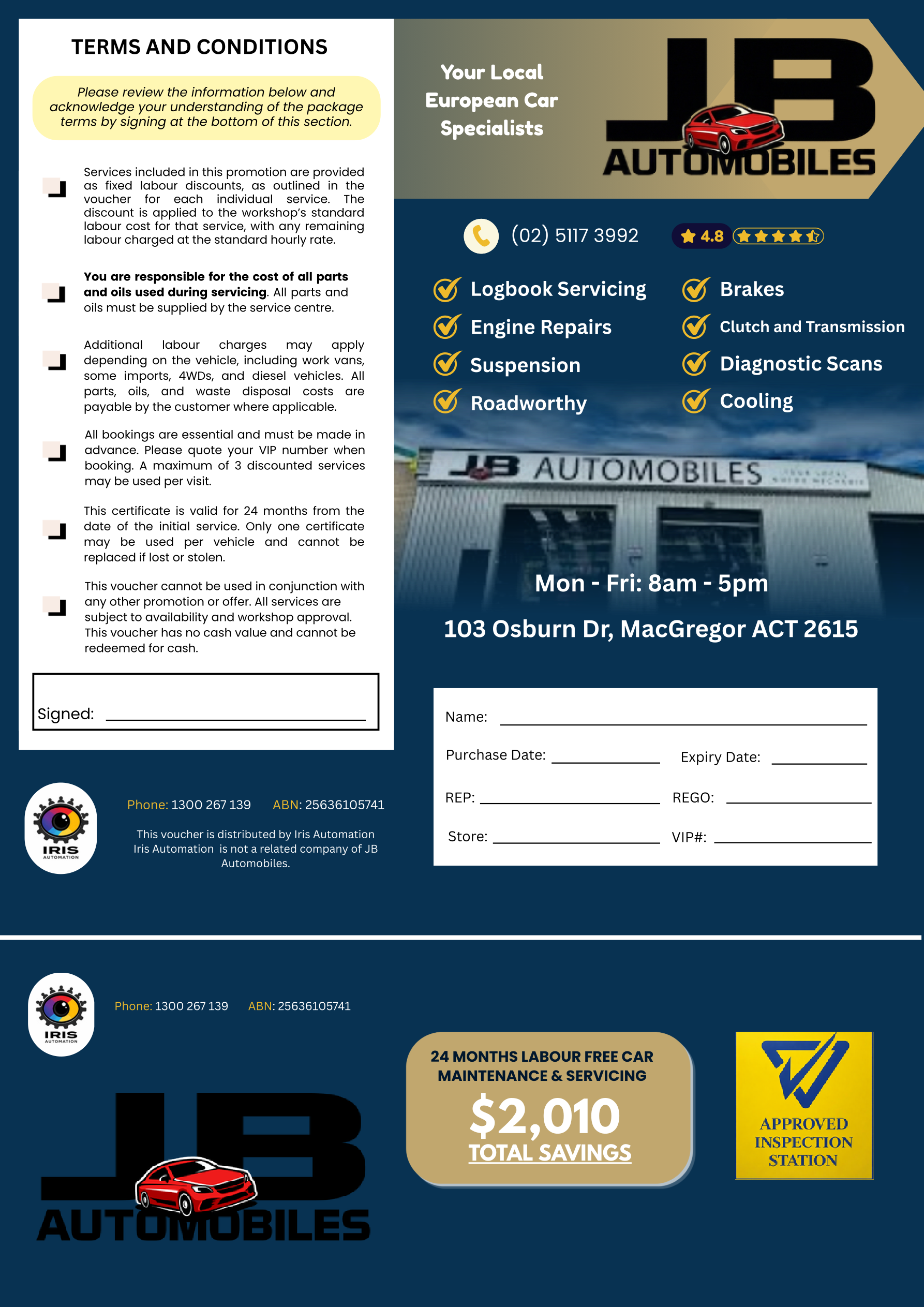 JB Automobiles Back